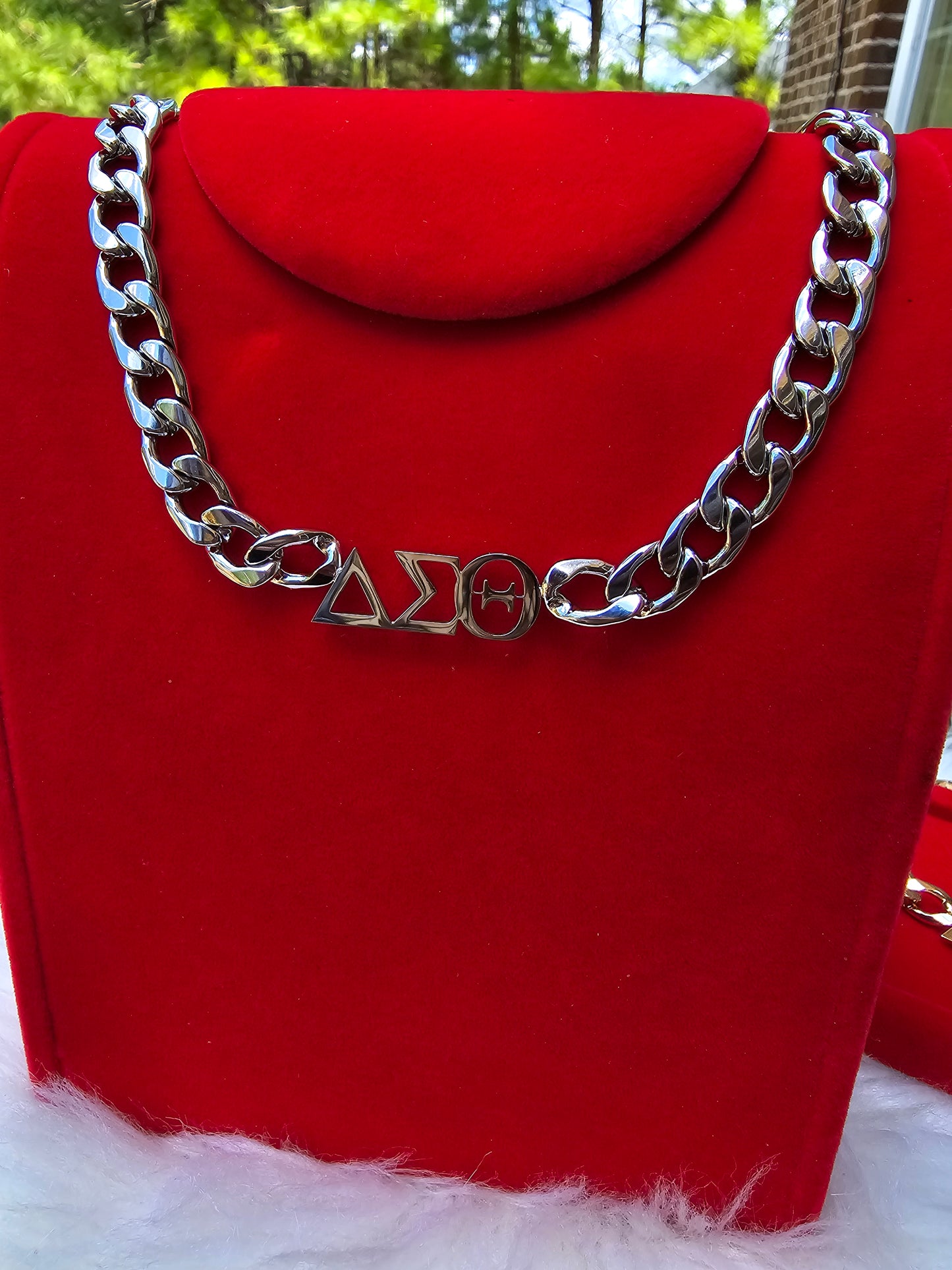 Delta Sigma Theta 8mm Cuban Link - Sorority necklace - Delta Jewelry - Delta Sigma Theta gift - HBCU - Divine Nine Sororities