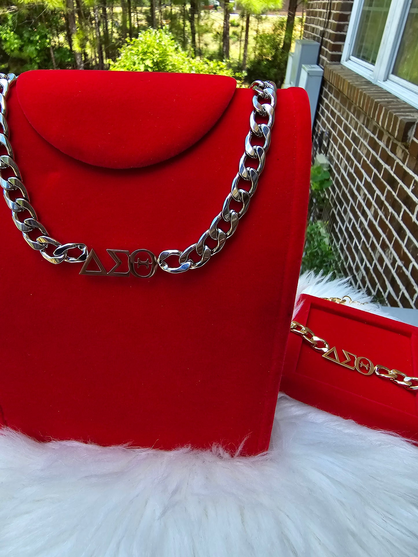 Delta Sigma Theta 8mm Cuban Link - Sorority necklace - Delta Jewelry - Delta Sigma Theta gift - HBCU - Divine Nine Sororities