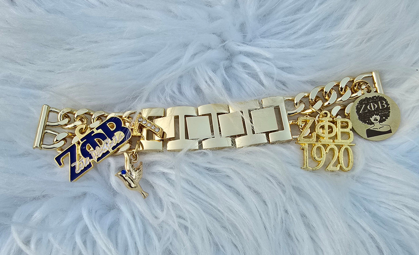 Zeta Phi Beta Custom Fit Sorority Apple Link Watch Band (Please message shop with line number if you would like added to design)