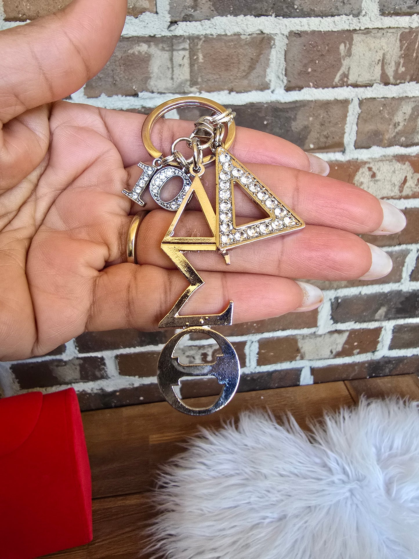 DST Key Ring - Delta Sigma Theta Key Ring - Sorority Key Ring - DST Key Ring - Sorority Key Ring - 1913 Key Ring