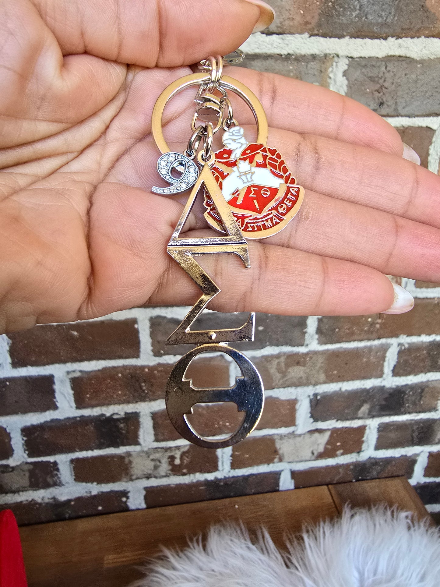 DST Key Ring - Delta Sigma Theta Key Ring - Sorority Key Ring - DST Key Ring - Sorority Key Ring - 1913 Key Ring