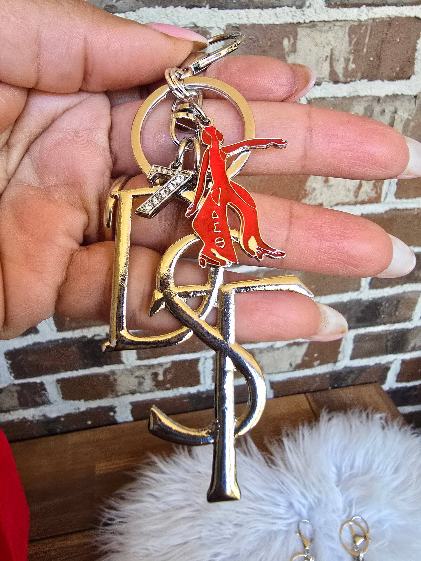 DST Key Ring - Delta Sigma Theta Key Ring - Sorority Key Ring - DST Key Ring - Sorority Key Ring - 1913 Key Ring