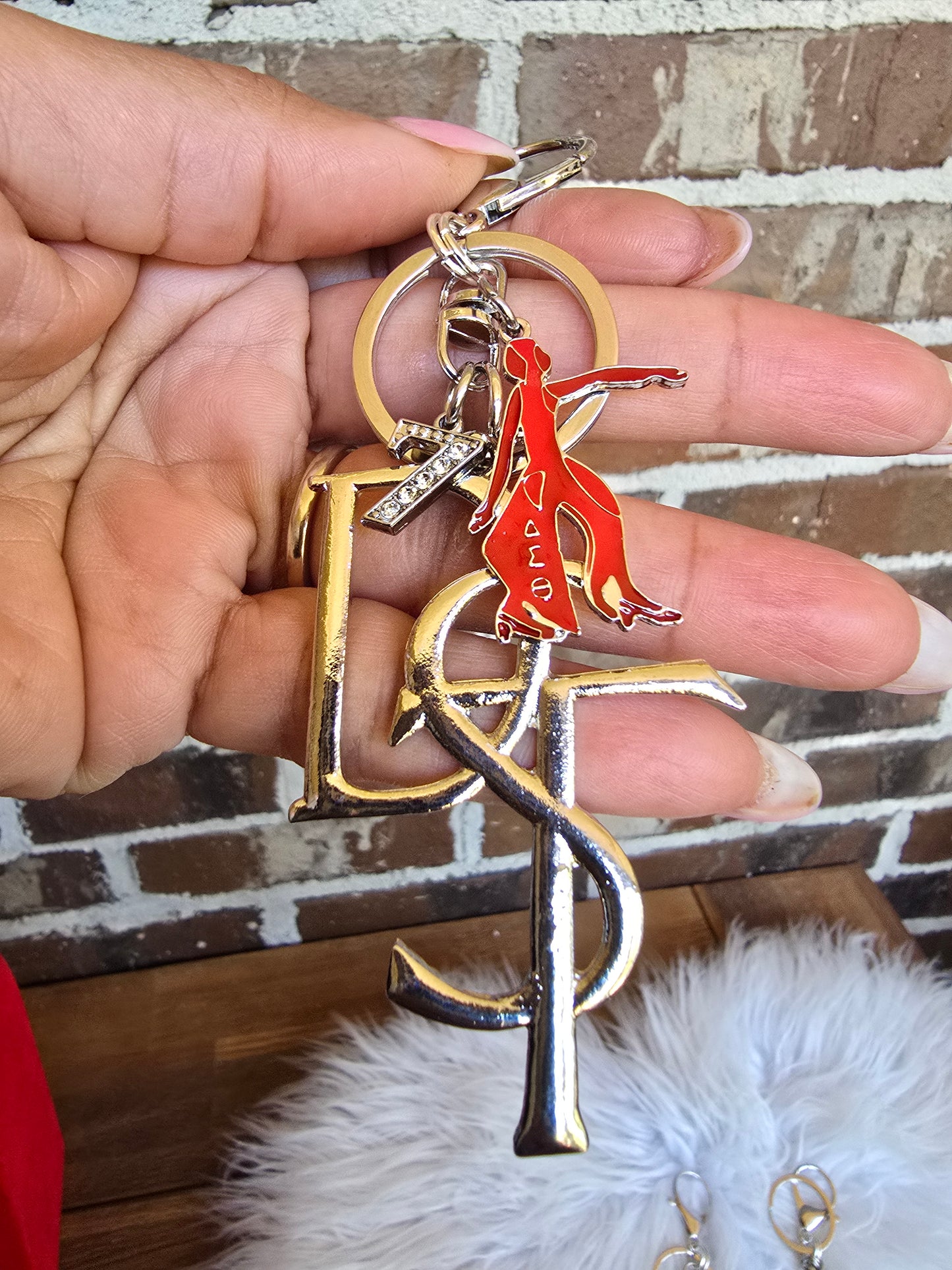 DST Key Ring - Delta Sigma Theta Key Ring - Sorority Key Ring - DST Key Ring - Sorority Key Ring - 1913 Key Ring