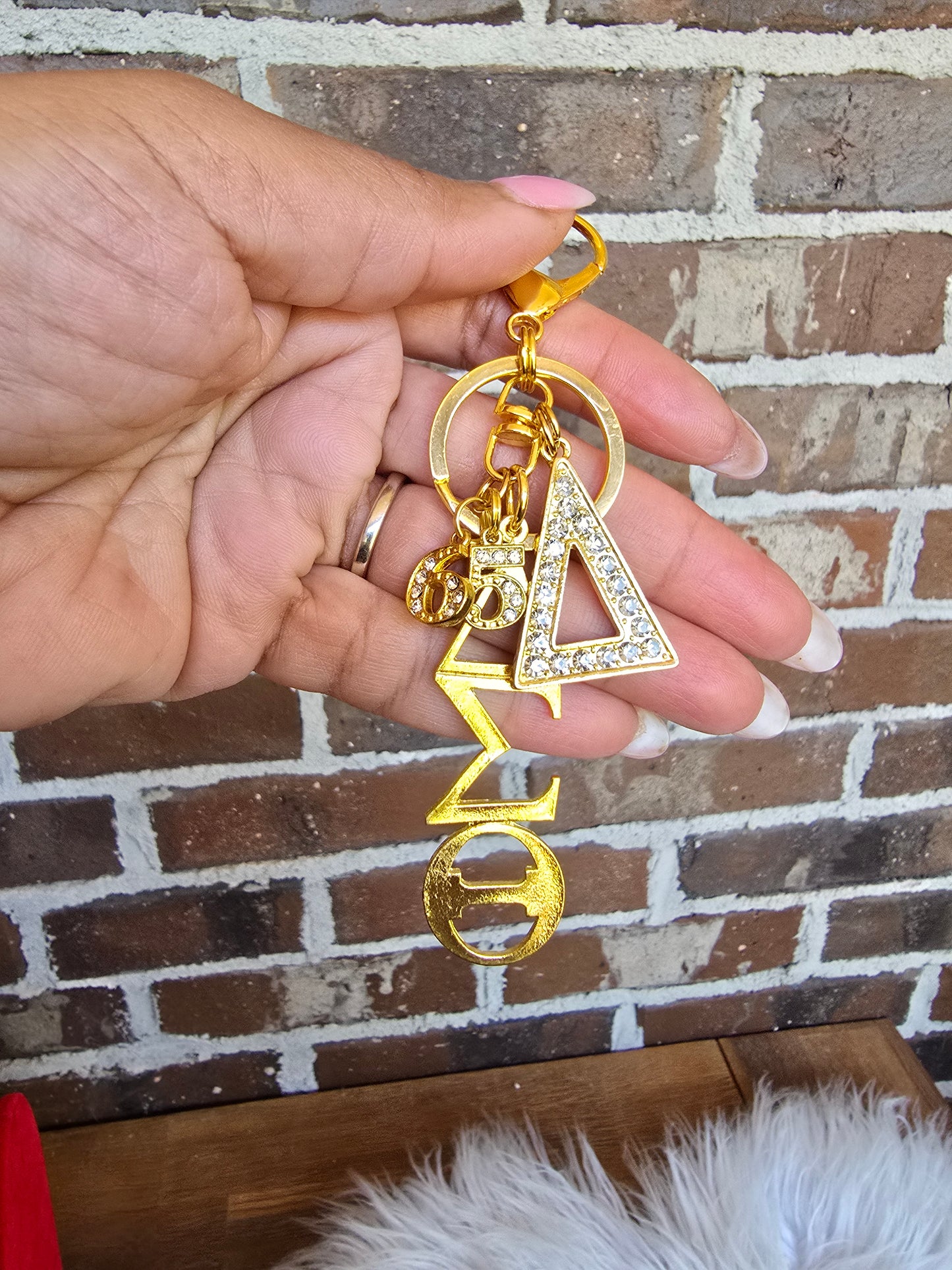 DST Key Ring - Delta Sigma Theta Key Ring - Sorority Key Ring - DST Key Ring - Sorority Key Ring - 1913 Key Ring