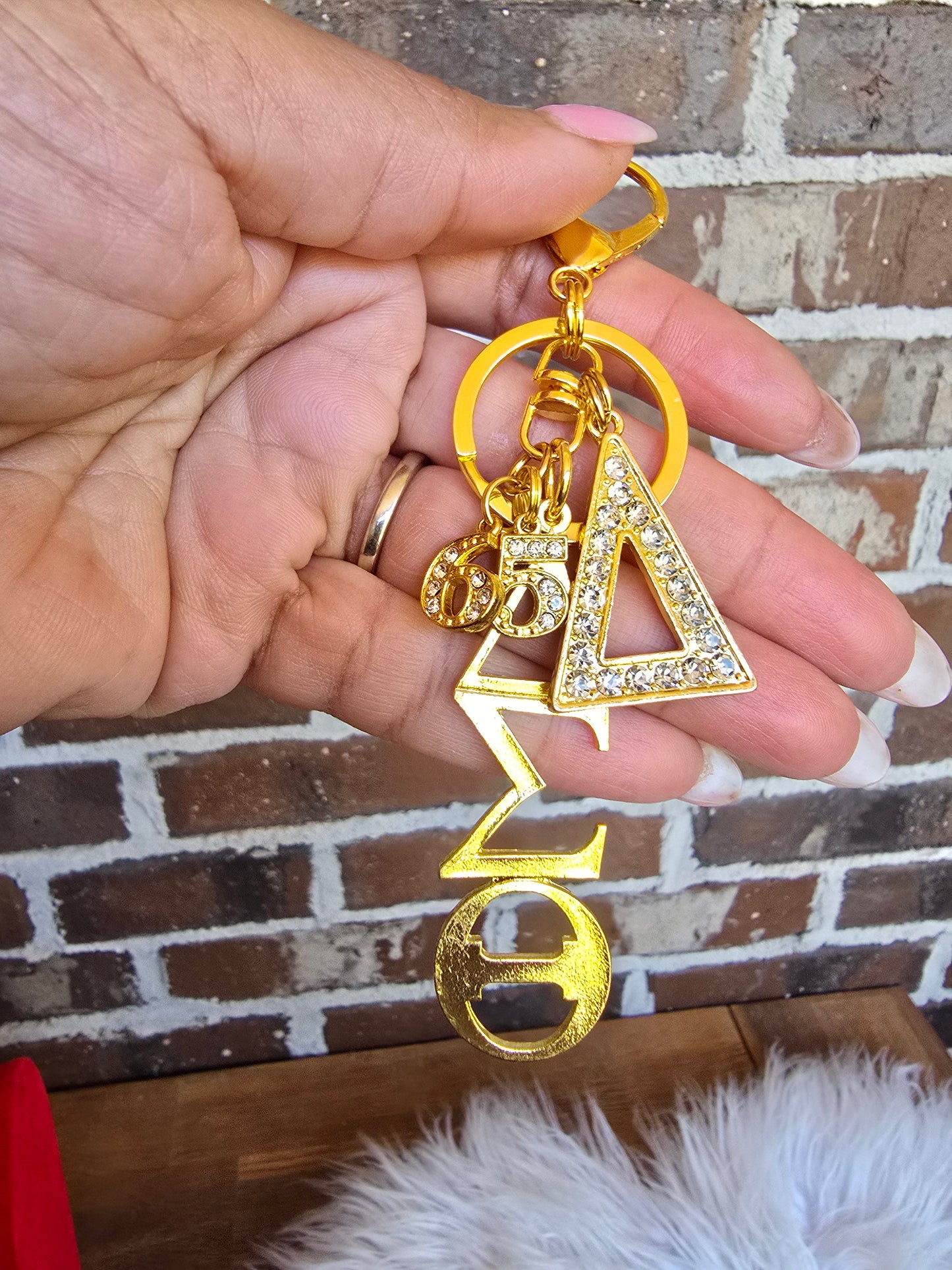 DST Key Ring - Delta Sigma Theta Key Ring - Sorority Key Ring - DST Key Ring - Sorority Key Ring - 1913 Key Ring