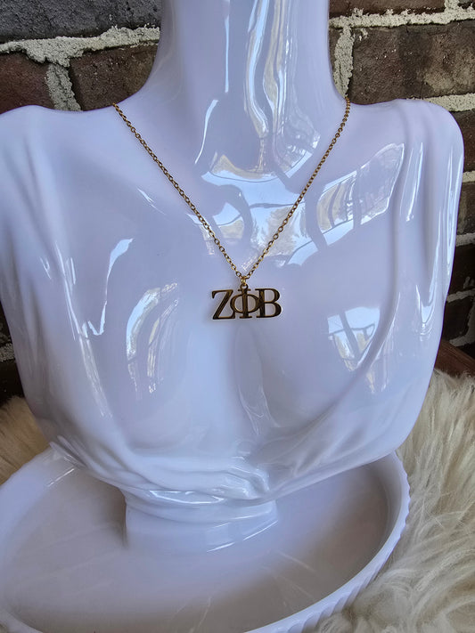 Zeta necklace- Sorority necklace - Z Phi B Jewelry - Zeta Phi Beta gift - HBCU - Divine Nine Sororities