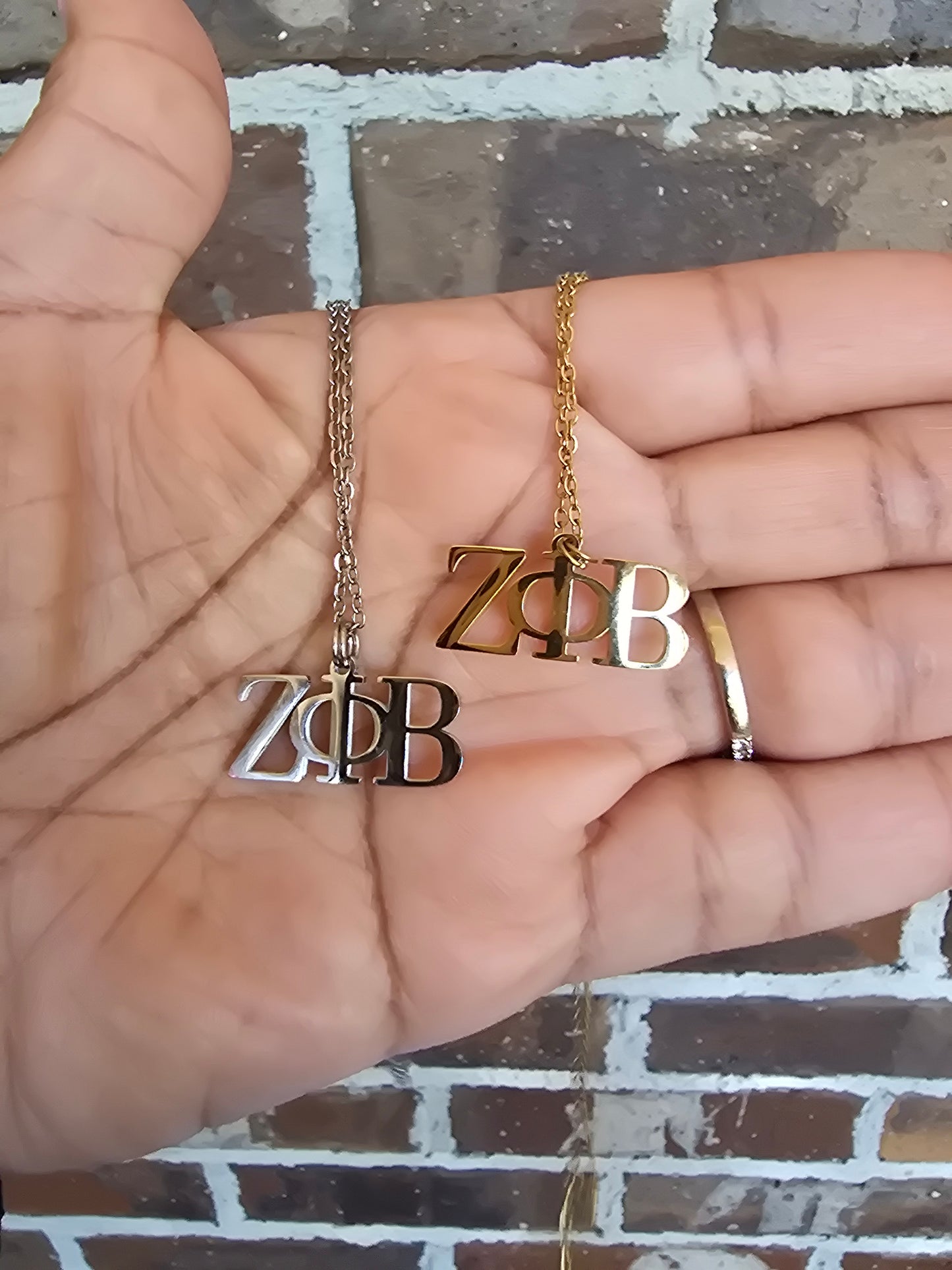 Zeta necklace- Sorority necklace - Z Phi B Jewelry - Zeta Phi Beta gift - HBCU - Divine Nine Sororities