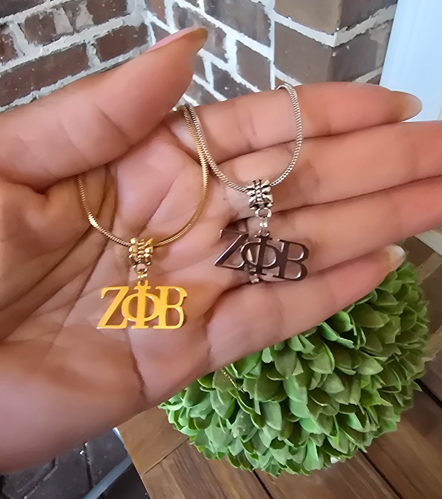 Zeta necklace- Sorority necklace - Z Phi B Jewelry - Zeta Phi Beta gift - HBCU - Divine Nine Sororities