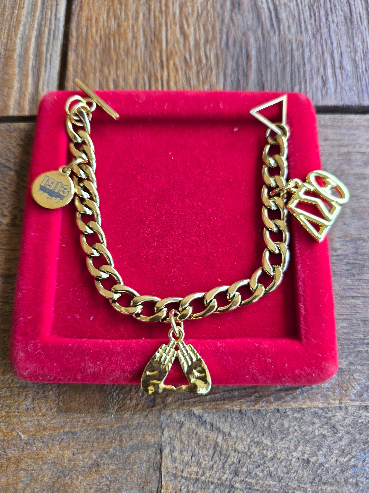 Delta Charm Bracelet - Delta Sigma Theta Charm Bracelet - Sorority Bracelet - Delta 1913 Bracelet - Delta Bracelet