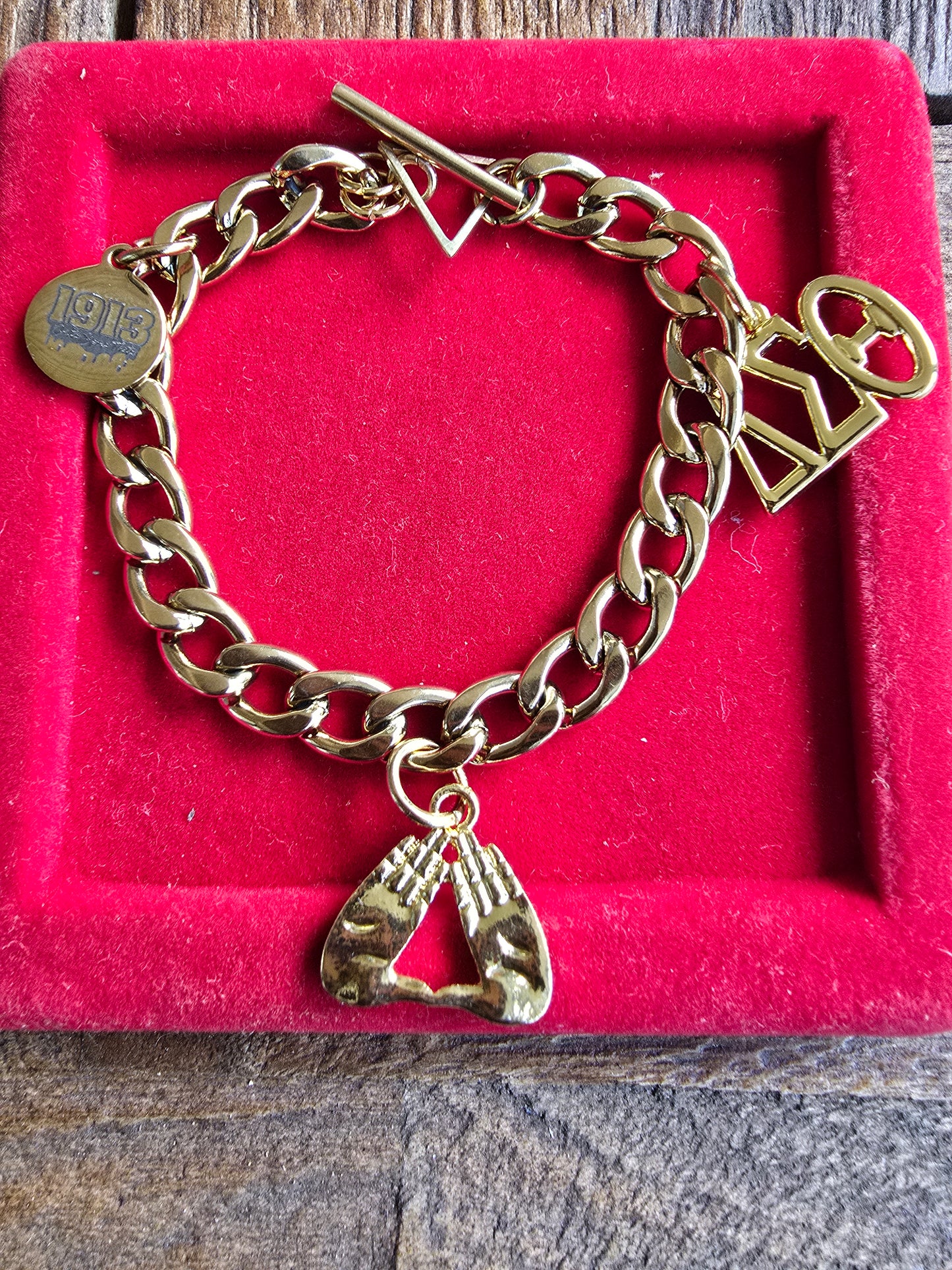 Delta Charm Bracelet - Delta Sigma Theta Charm Bracelet - Sorority Bracelet - Delta 1913 Bracelet - Delta Bracelet