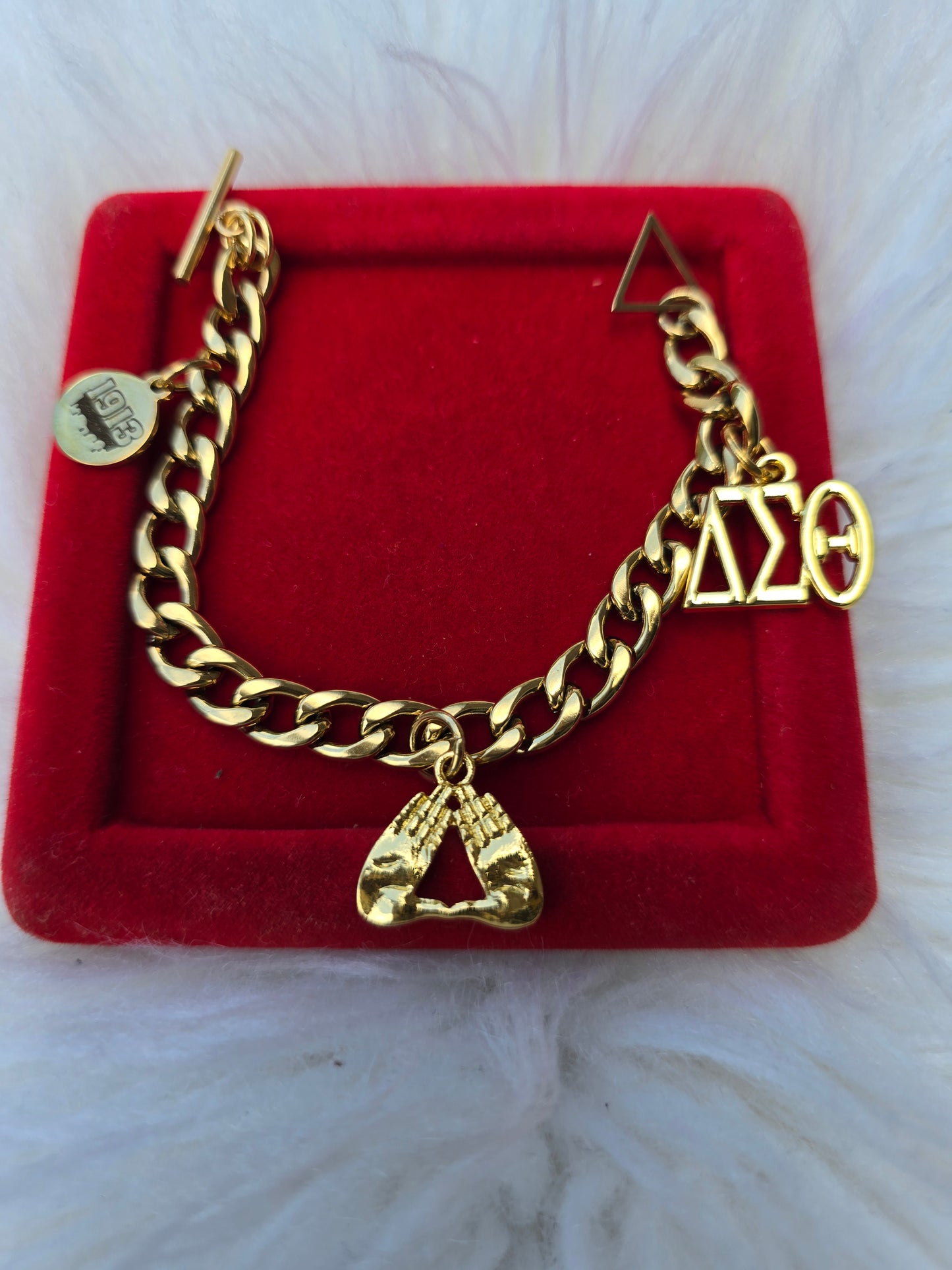 Delta Charm Bracelet - Delta Sigma Theta Charm Bracelet - Sorority Bracelet - Delta 1913 Bracelet - Delta Bracelet