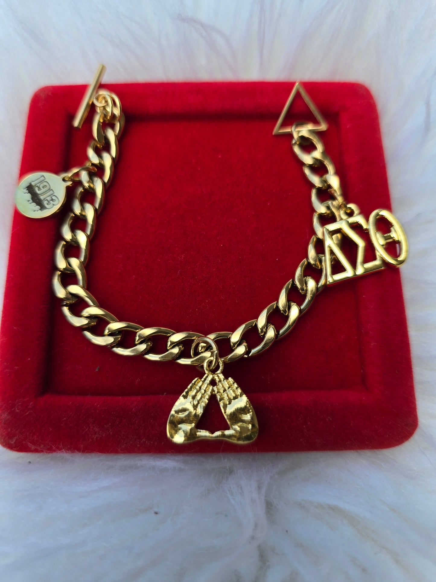 Delta Charm Bracelet - Delta Sigma Theta Charm Bracelet - Sorority Bracelet - Delta 1913 Bracelet - Delta Bracelet