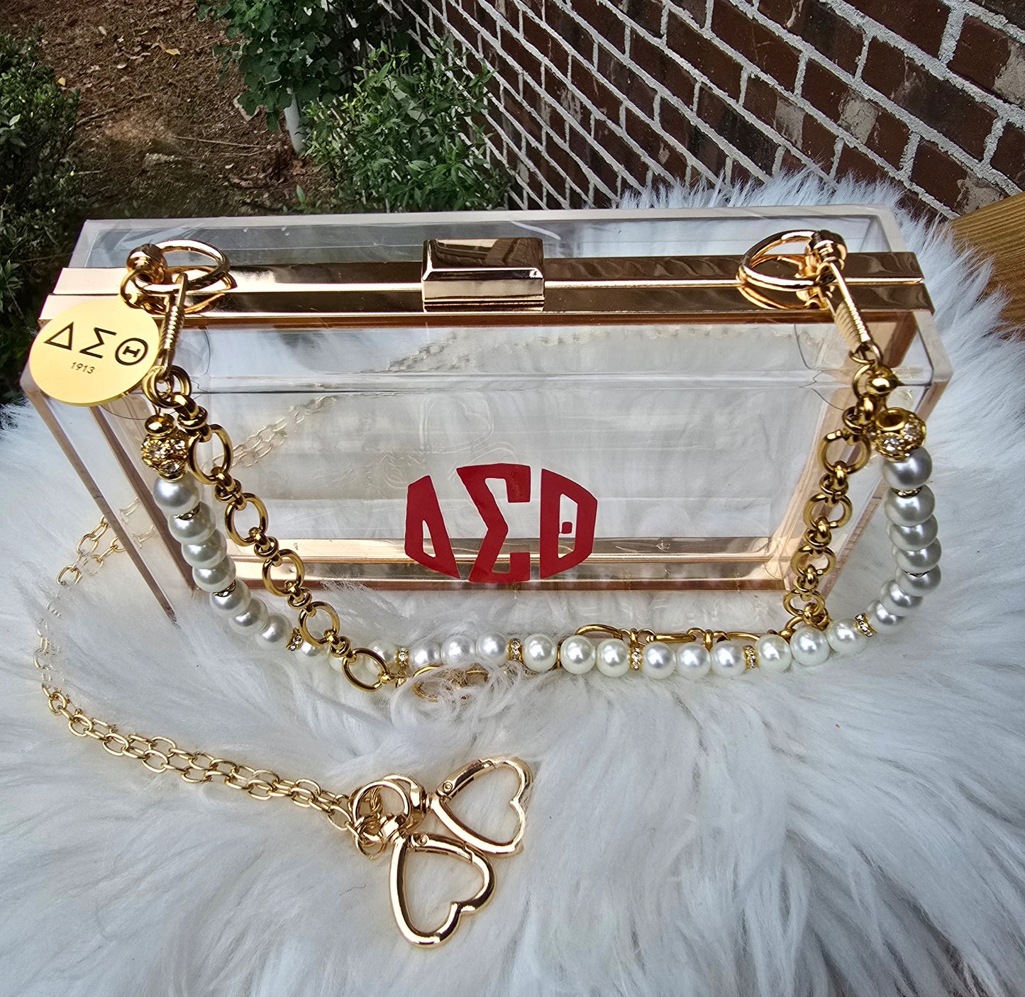 Delta Sigma Theta Sorority Crossbody/Clutch Handbag