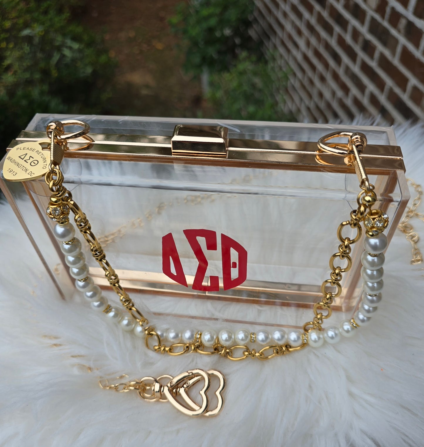 Delta Sigma Theta Sorority Crossbody/Clutch Handbag