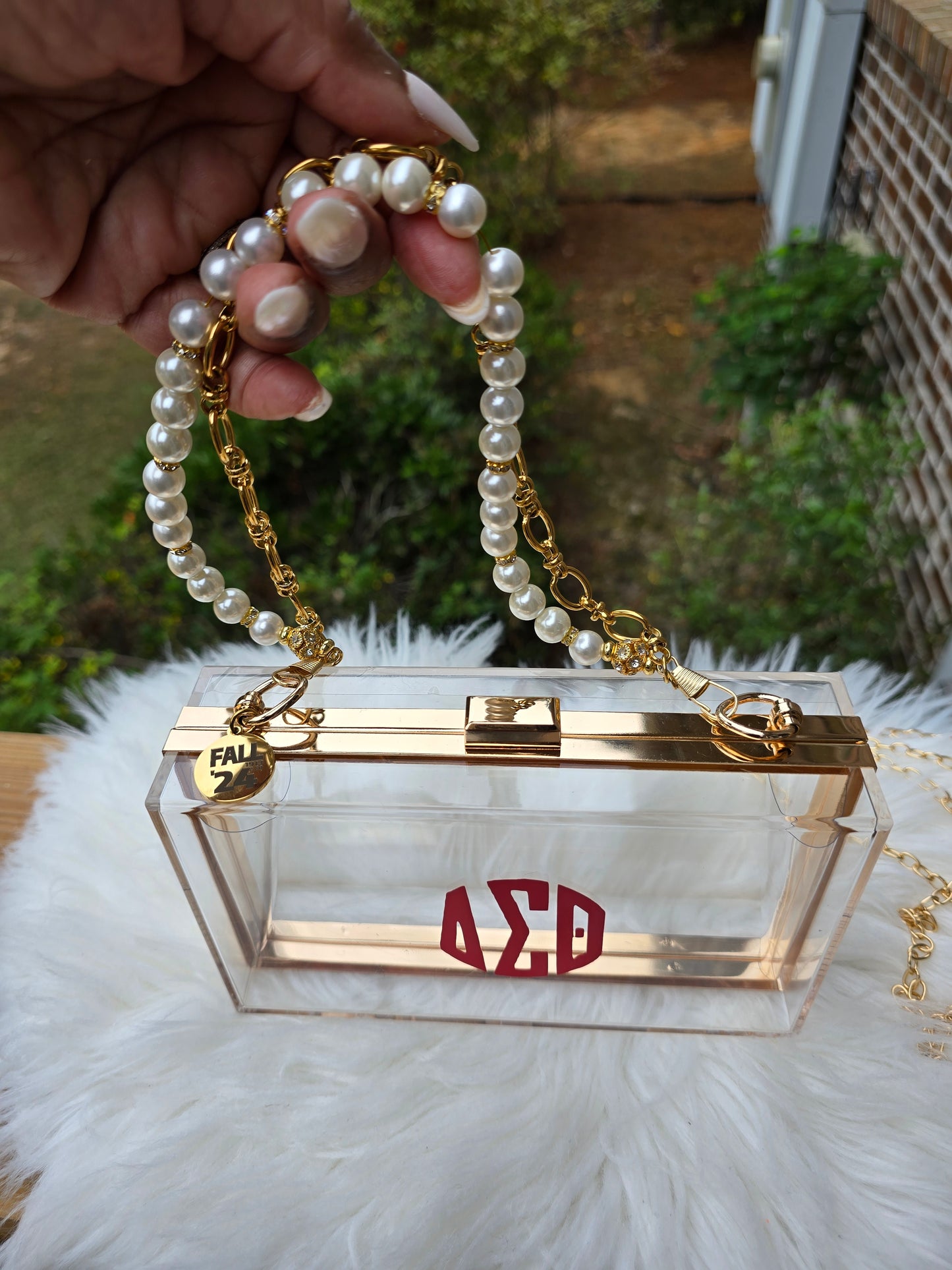 Delta Sigma Theta Sorority Crossbody/Clutch Handbag