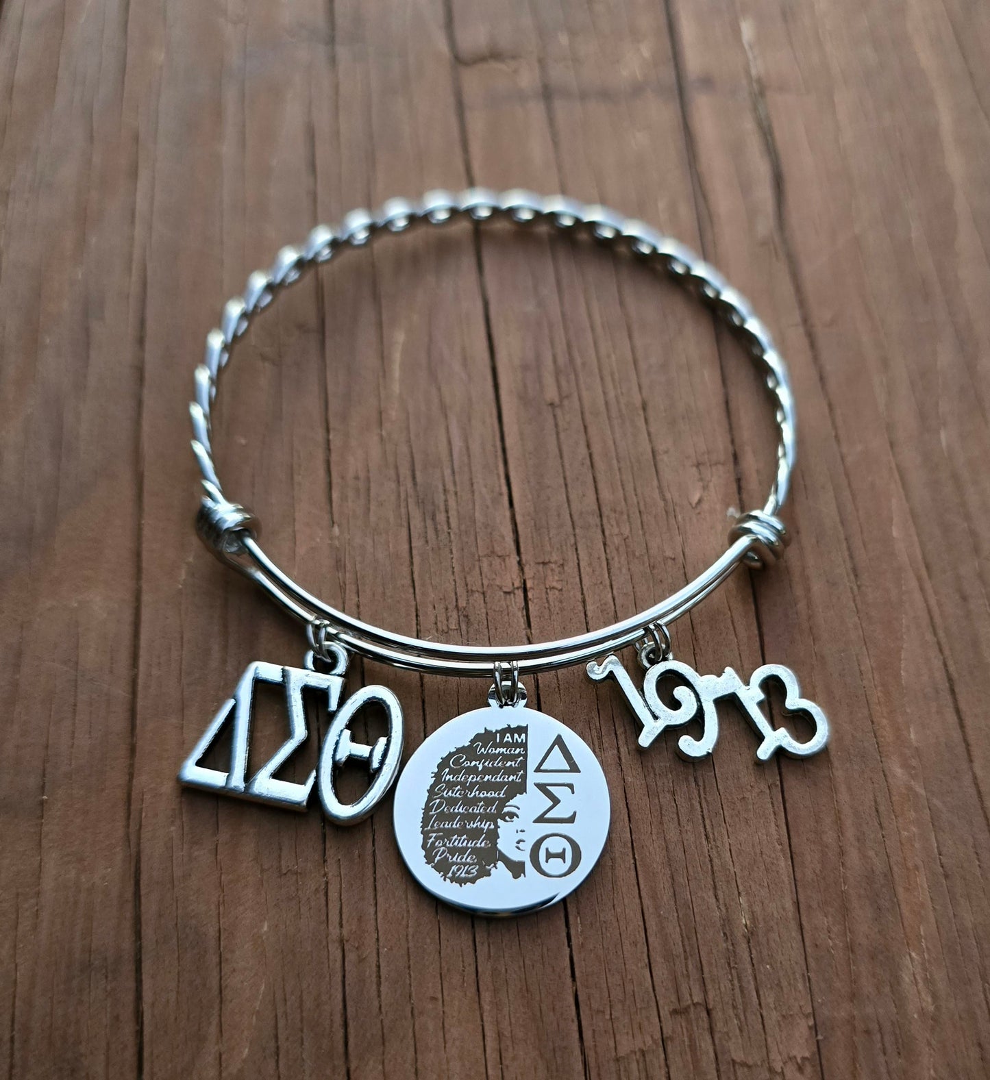 Delta Sigma Theta Sorority Charm Bracelet