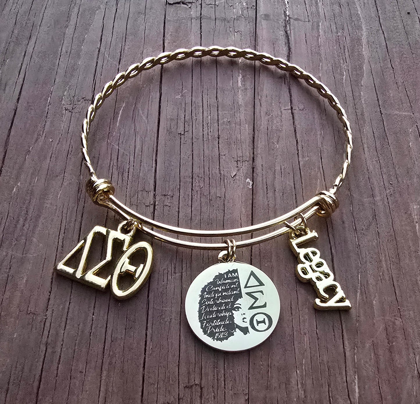 Delta Sigma Theta Sorority Legacy Charm Bracelet