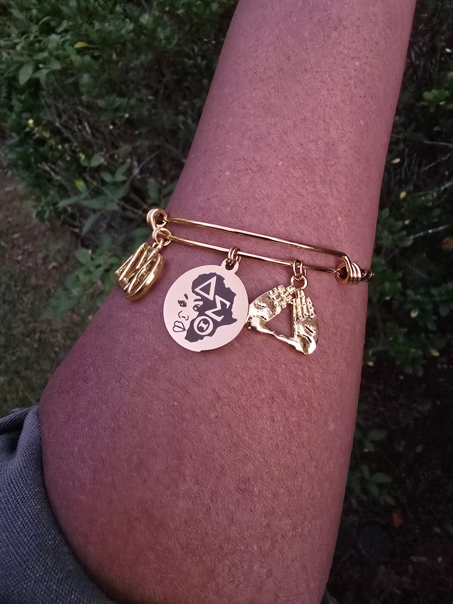 Delta Sigma Theta Sorority Charm Bracelet