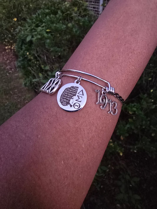 Delta Sigma Theta Sorority Charm Bracelet