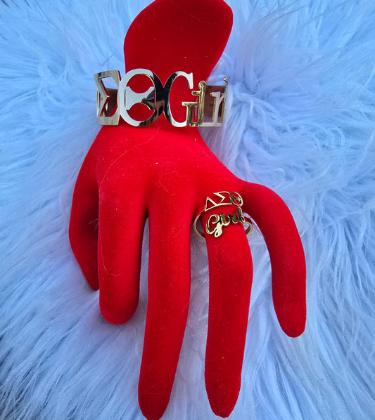 ΔΣΘ Girl Adjustable Ring - DST Ring - Delta Ring - Sorority Jewelry - 1913 Ring - Sorority Ring