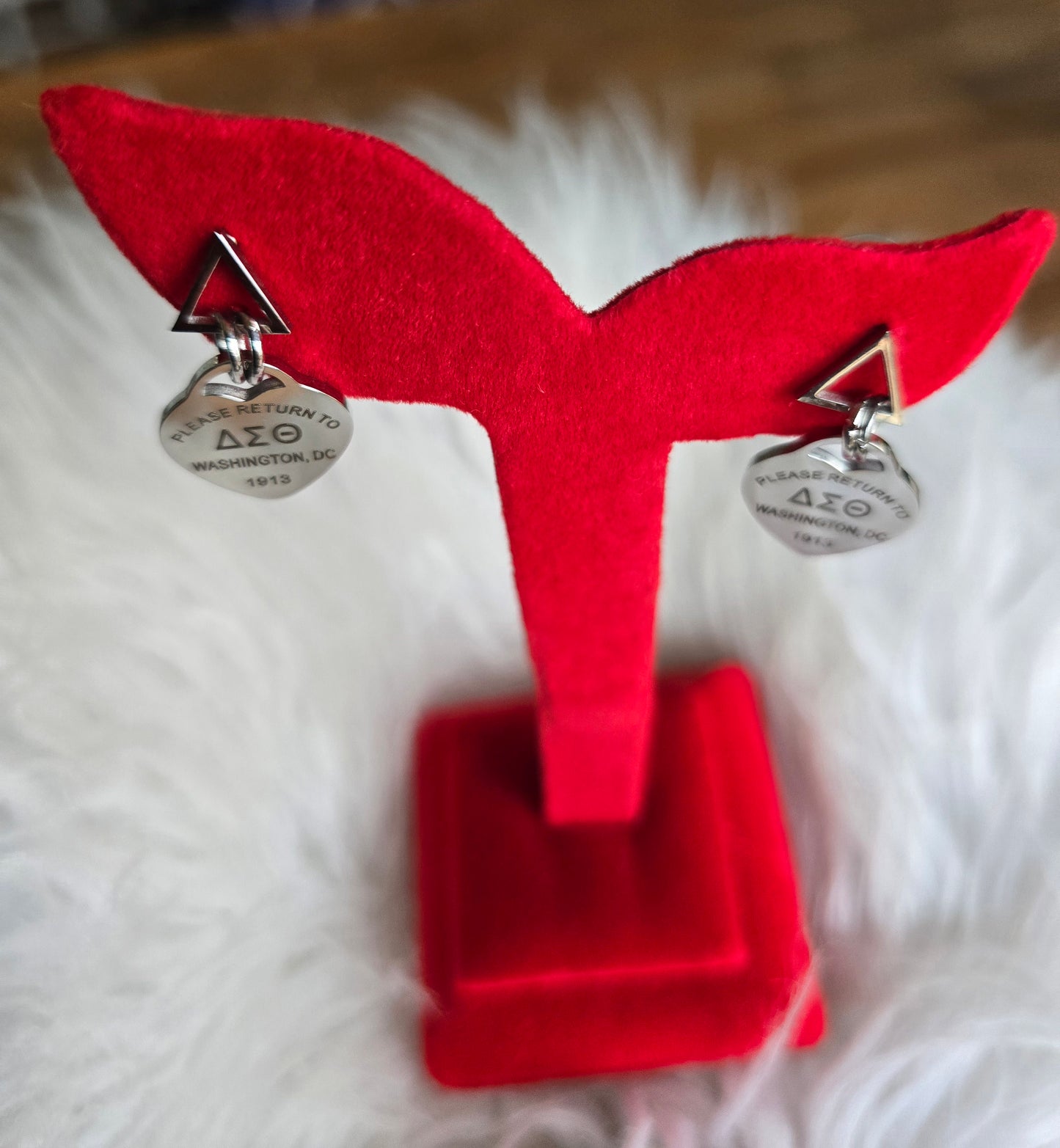 Delta Sigma Theta Sorority Tiffany Inspired Stud Earrings