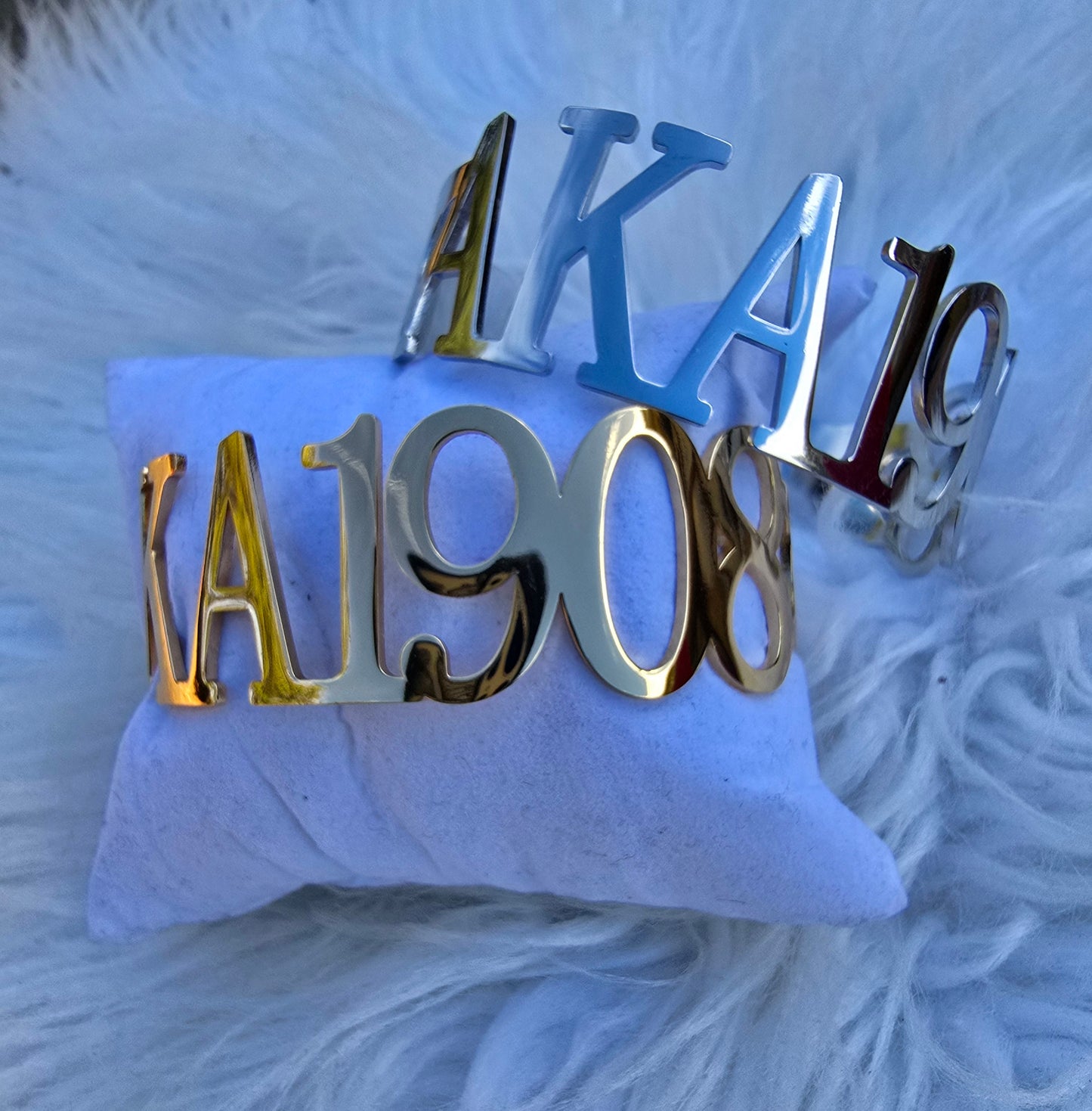 AKA Sorority Cuff Bracelet