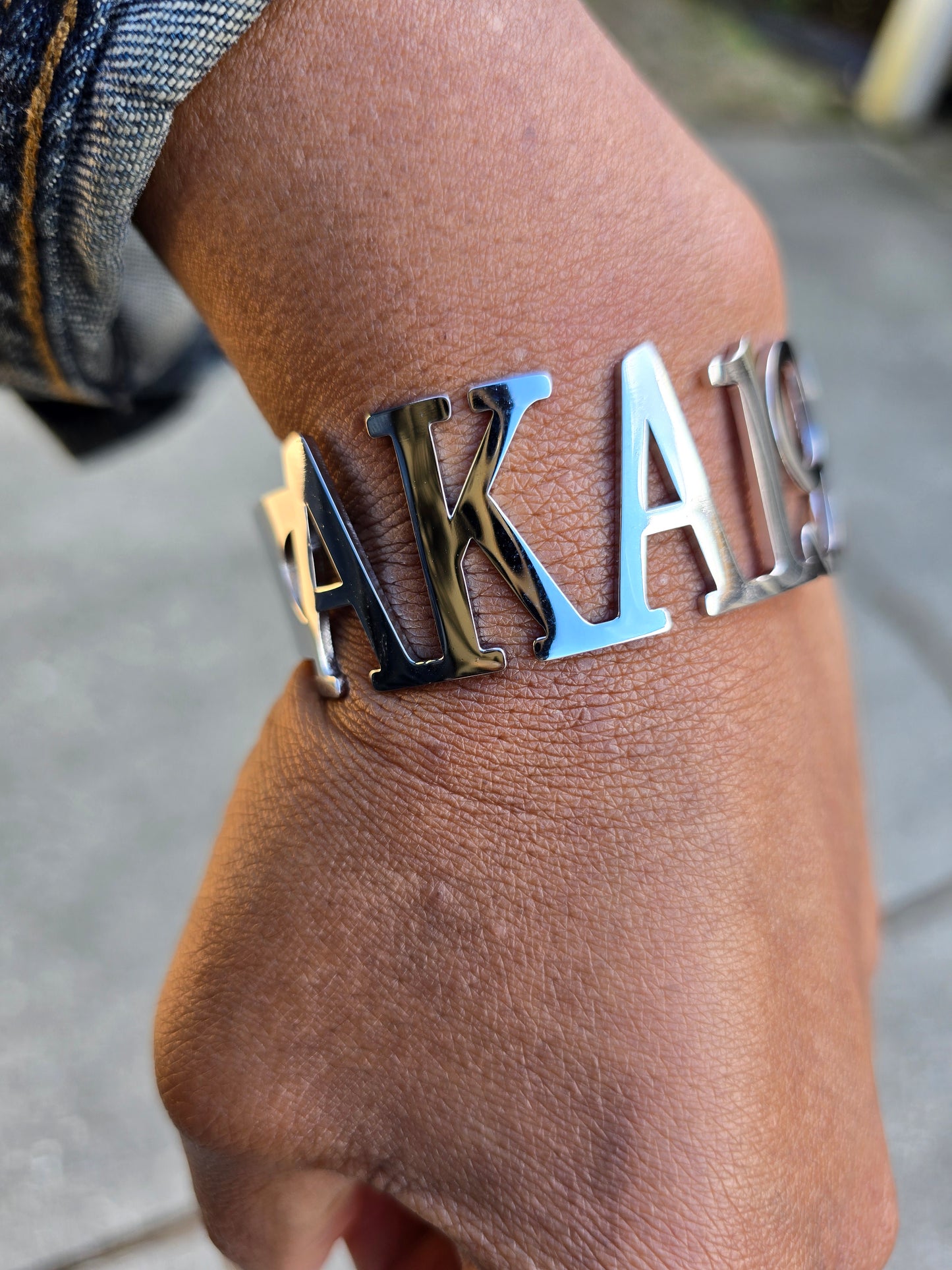 AKA Sorority Cuff Bracelet