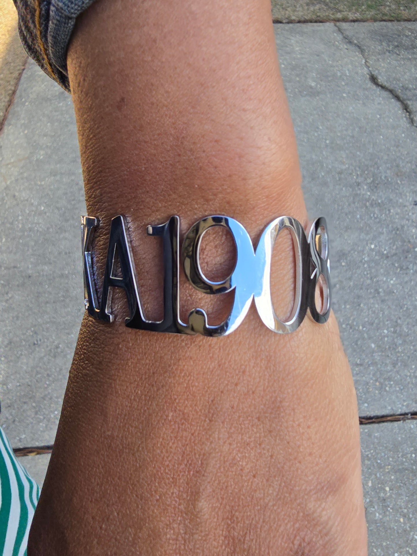 AKA Sorority Cuff Bracelet