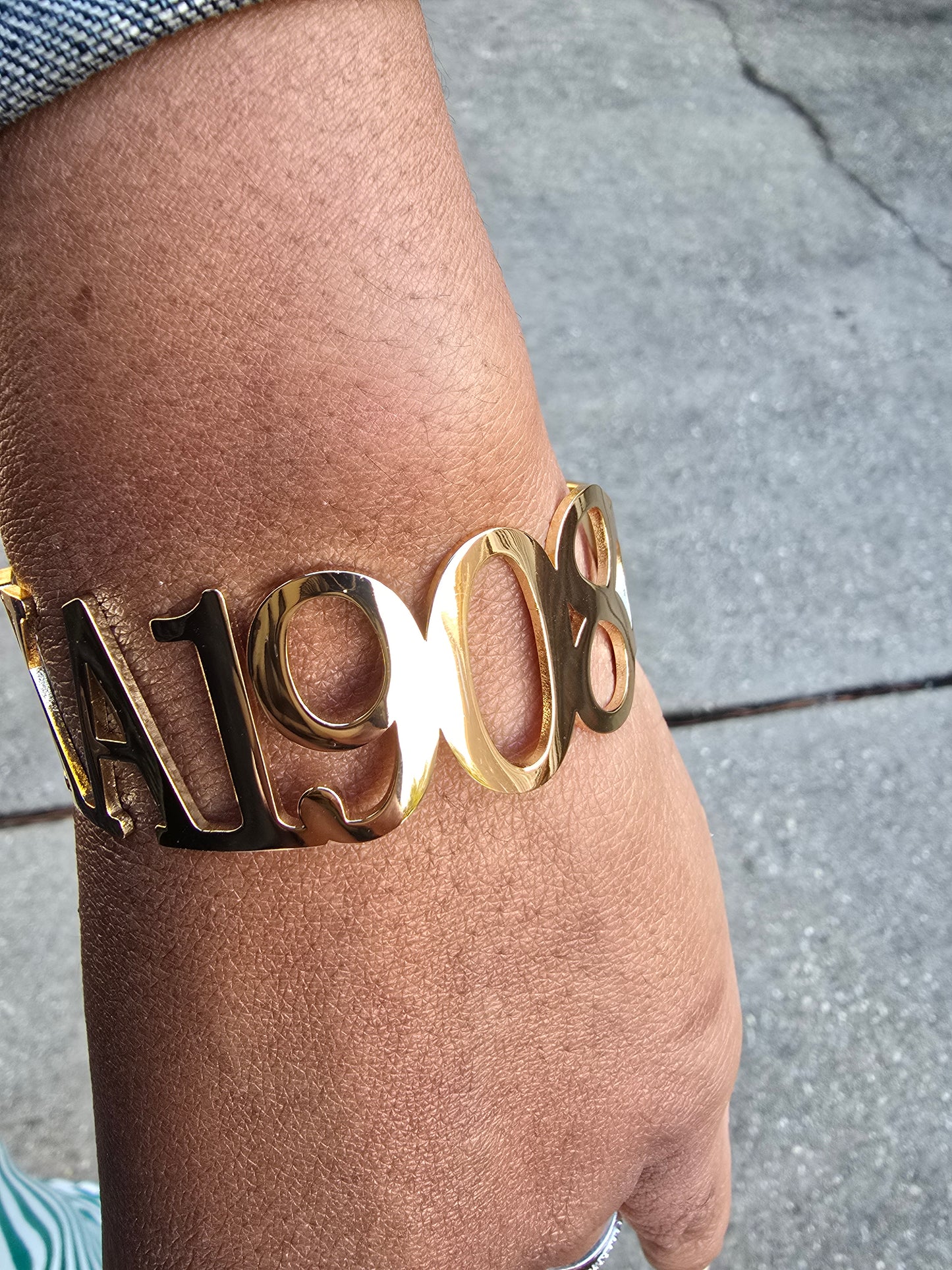 AKA Sorority Cuff Bracelet