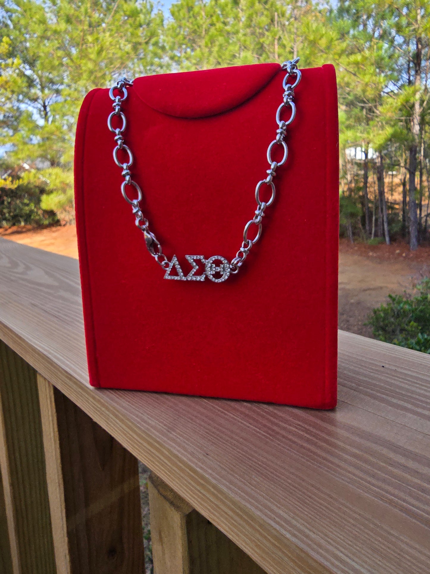 Delta Sigma Theta Greek Letter Chunky Link Sorority Necklace