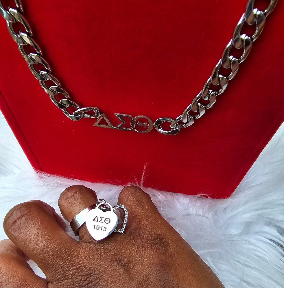 Delta Sigma Theta 8mm Cuban Link - Sorority necklace - Delta Jewelry - Delta Sigma Theta gift - HBCU - Divine Nine Sororities