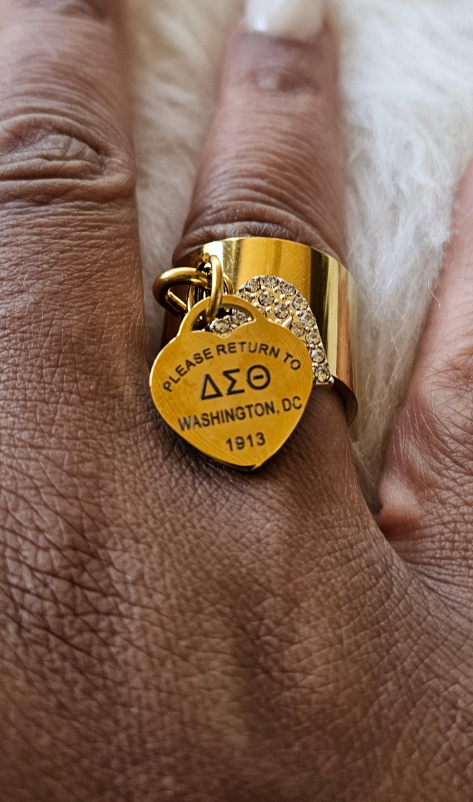 Delta Sigma Theta Ring Gold - DST Ring - Delta Ring - Sorority Jewelry - 1913 Ring - Sorority Ring