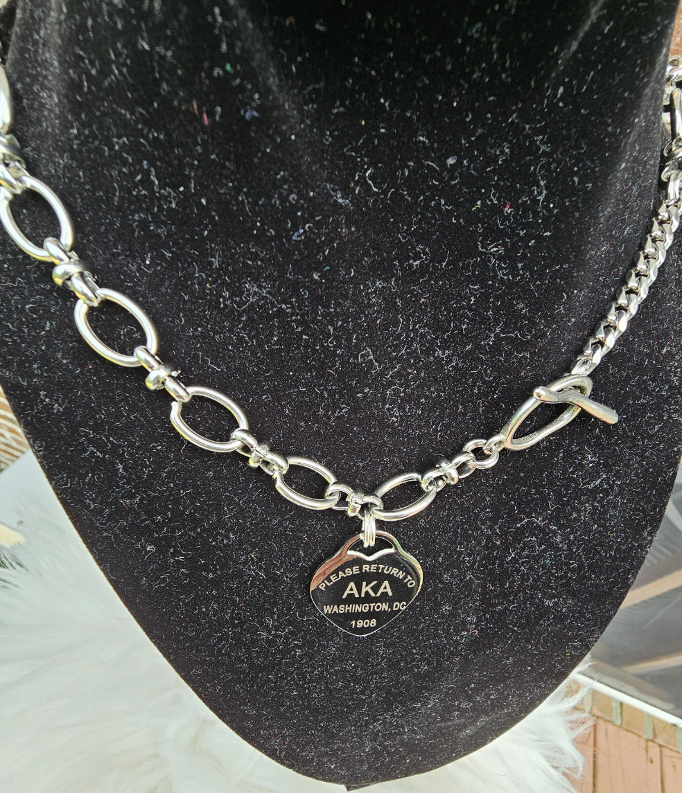 Tiffany Inspired Zeta Phi Beta Sorority Necklaces Available In Silver