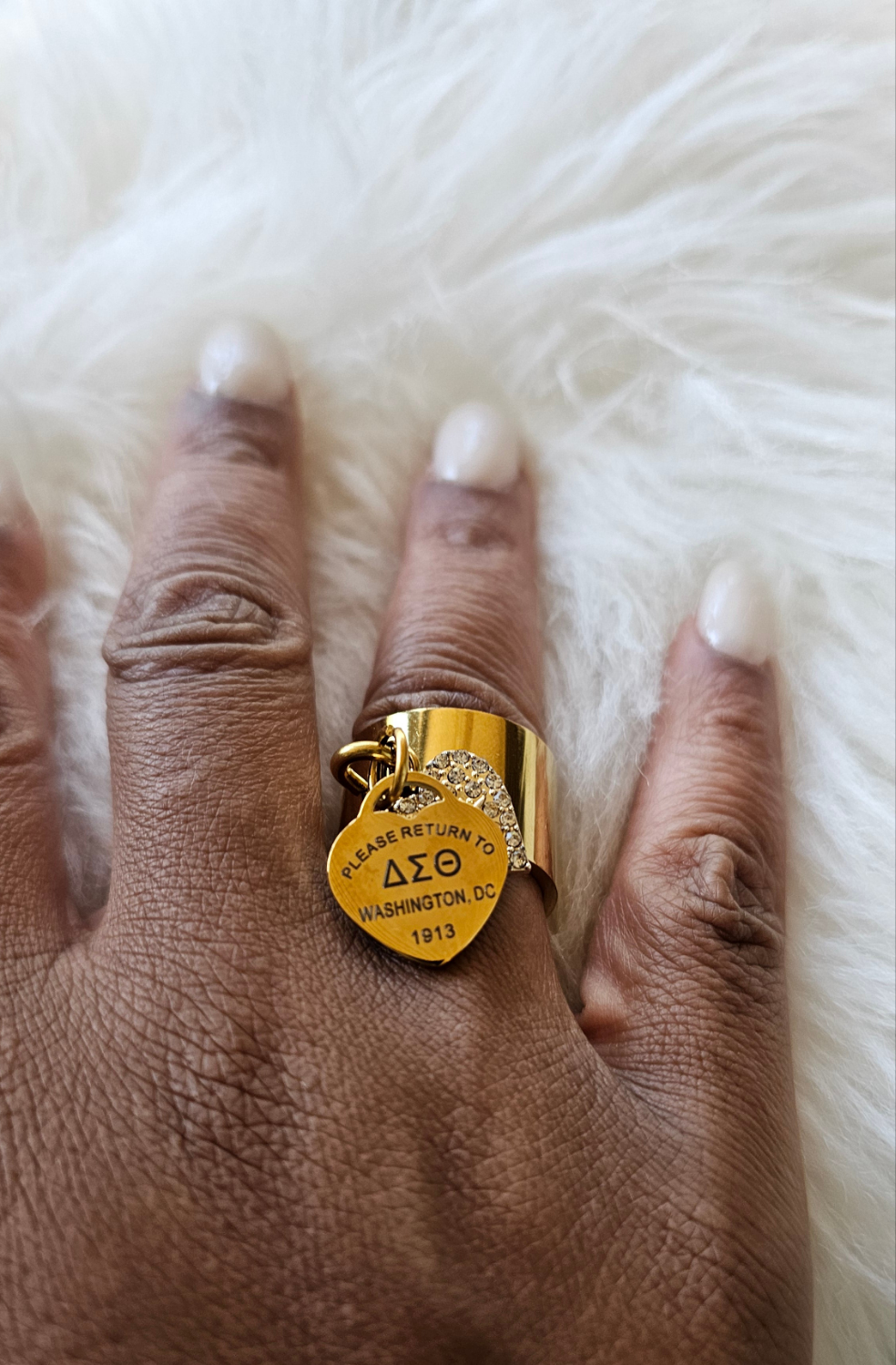 Delta Sigma Theta Ring Gold - DST Ring - Delta Ring - Sorority Jewelry - 1913 Ring - Sorority Ring