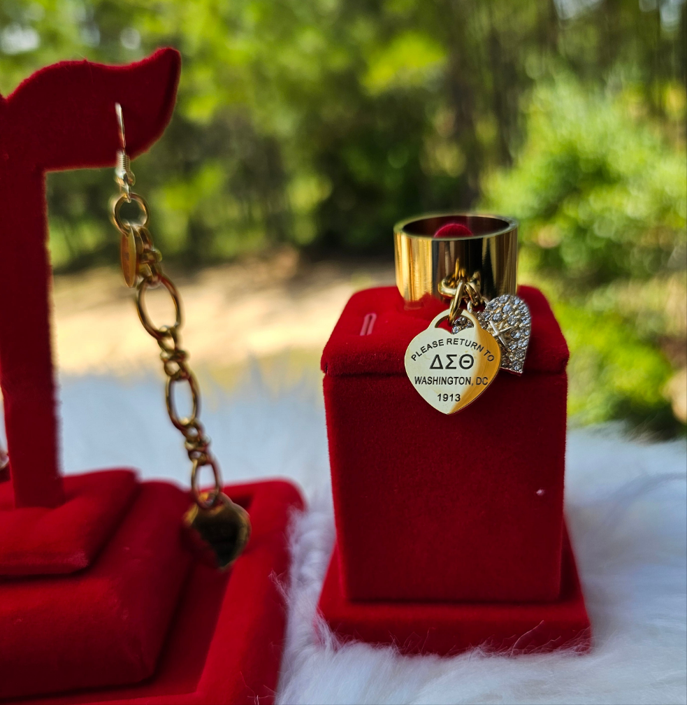 Delta Sigma Theta Ring Gold - DST Ring - Delta Ring - Sorority Jewelry - 1913 Ring - Sorority Ring