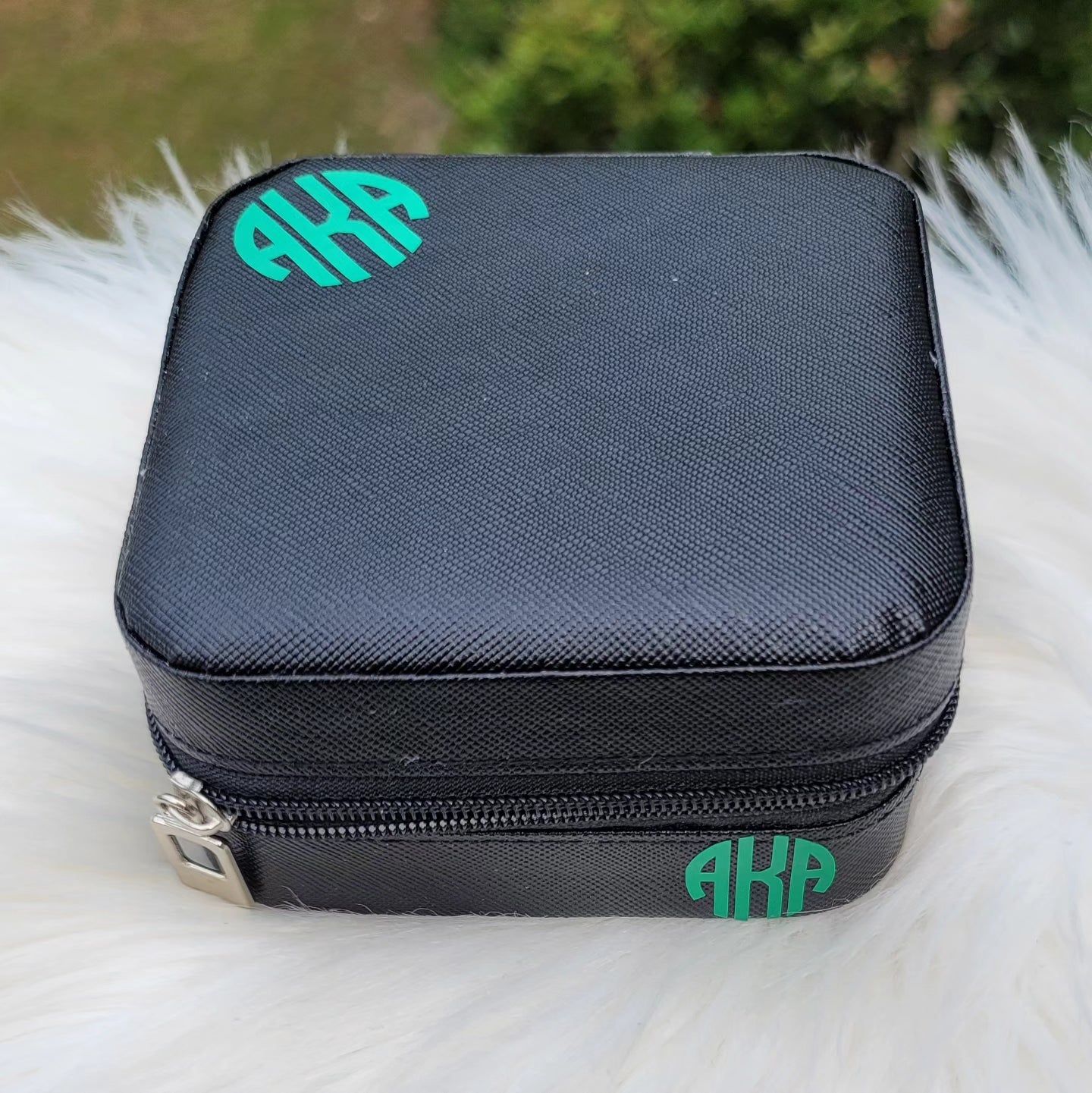 Small Alpha Kappa Alpha Jewelry Boxes Available in Beat For Traveling