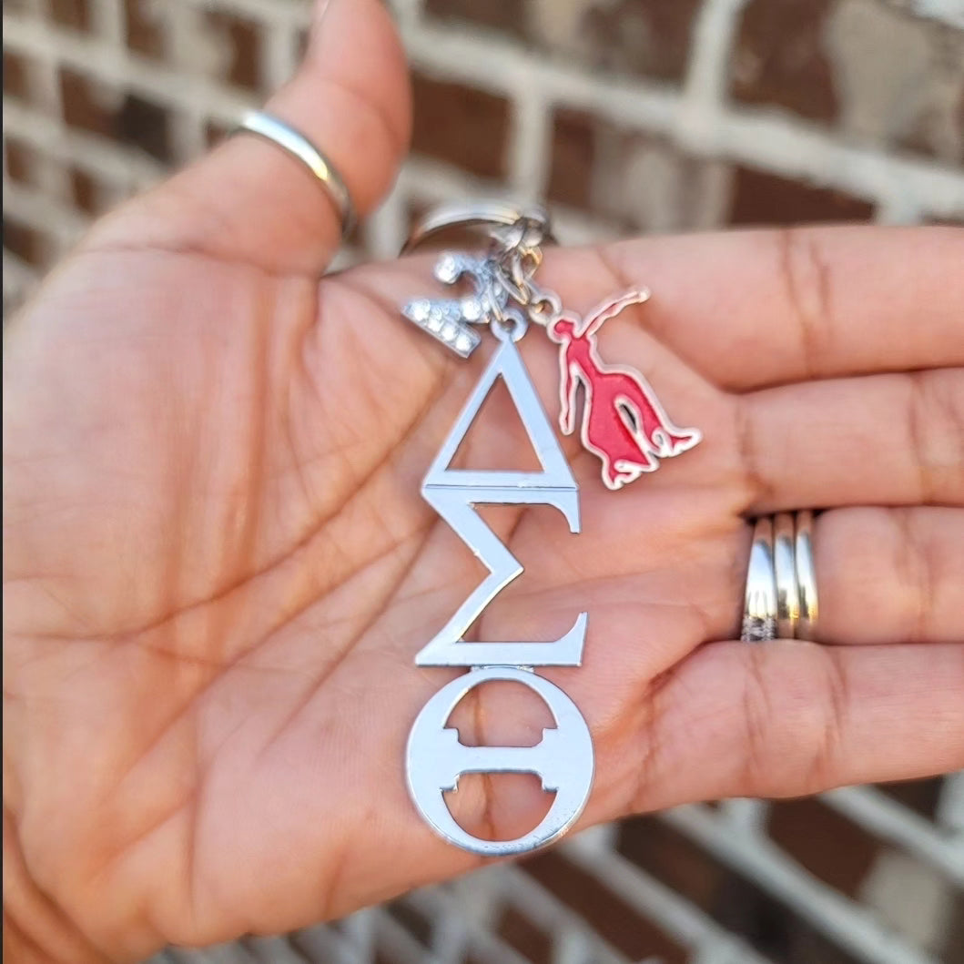 Delta Key Ring - Delta Sigma Theta Key Ring - Sorority Key Ring - DST Key Ring - Sorority Key Ring - 1913 Ring