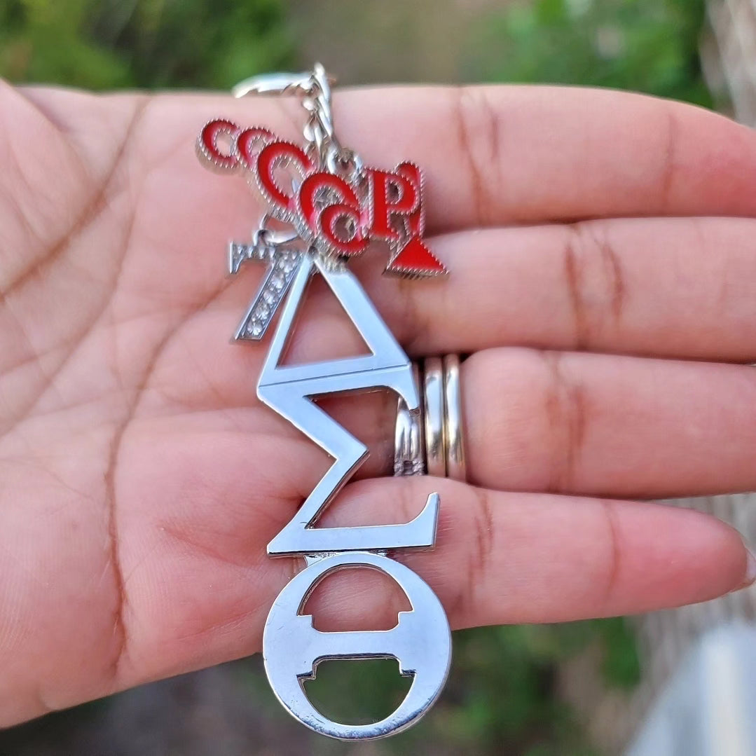 Delta Key Ring - Delta Sigma Theta Key Ring - Sorority Key Ring - DST Key Ring - Sorority Key Ring - 1913 Ring