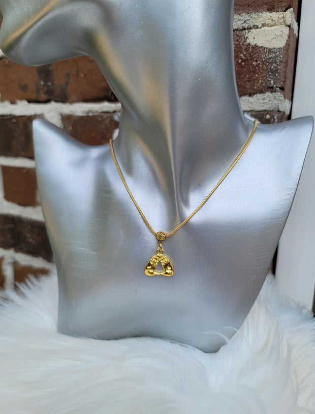 Delta Sigma Theta Pyramid Sorority Necklace Available in Silver and Gold