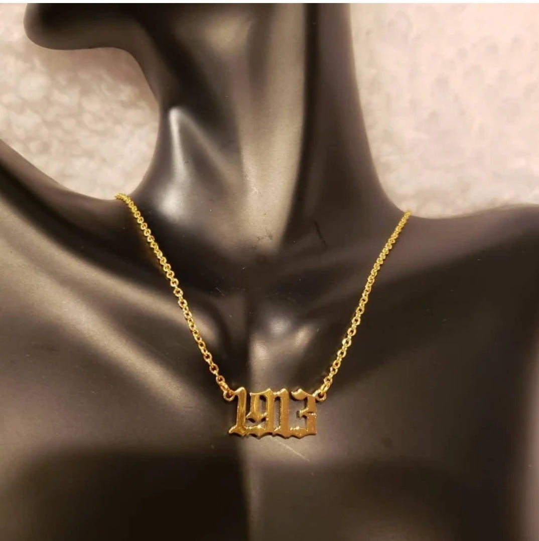 1913 Delta Sigma Theta Sorority Necklaces Available In Gold & Silver