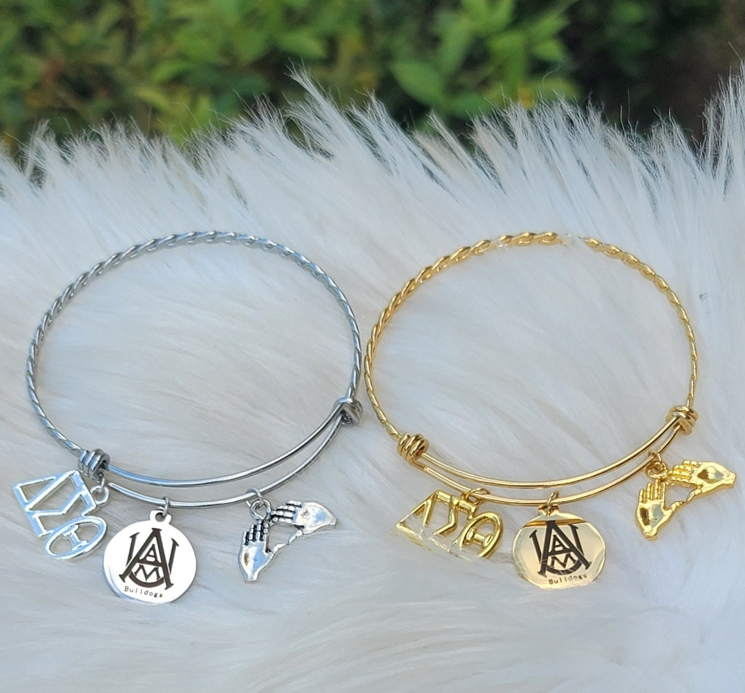 Alabama A&M University Bracelet Available In Gold and Silver