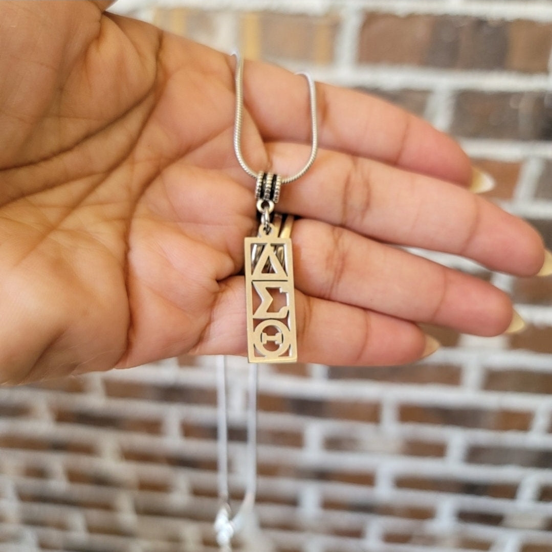 Silver Delta Sigma Theta Necklace/Earring/Bracelet Bundle