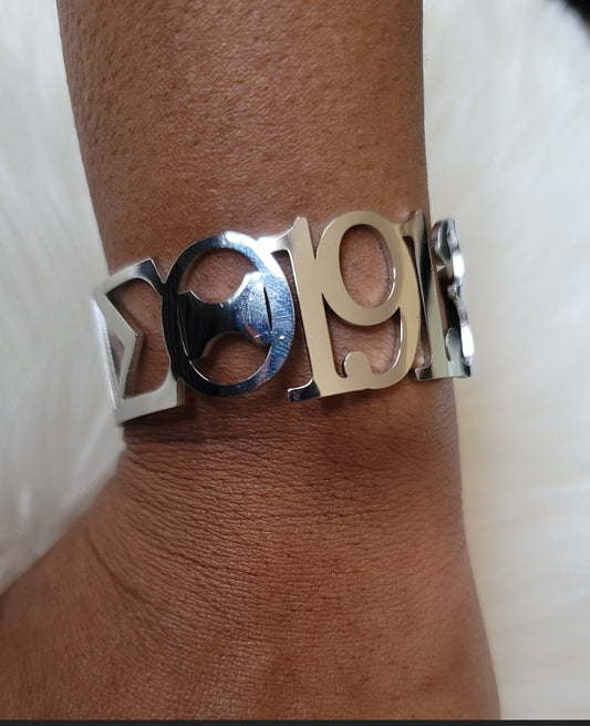 Delta Sigma Theta 1913 Sorority Cuff Bracelet