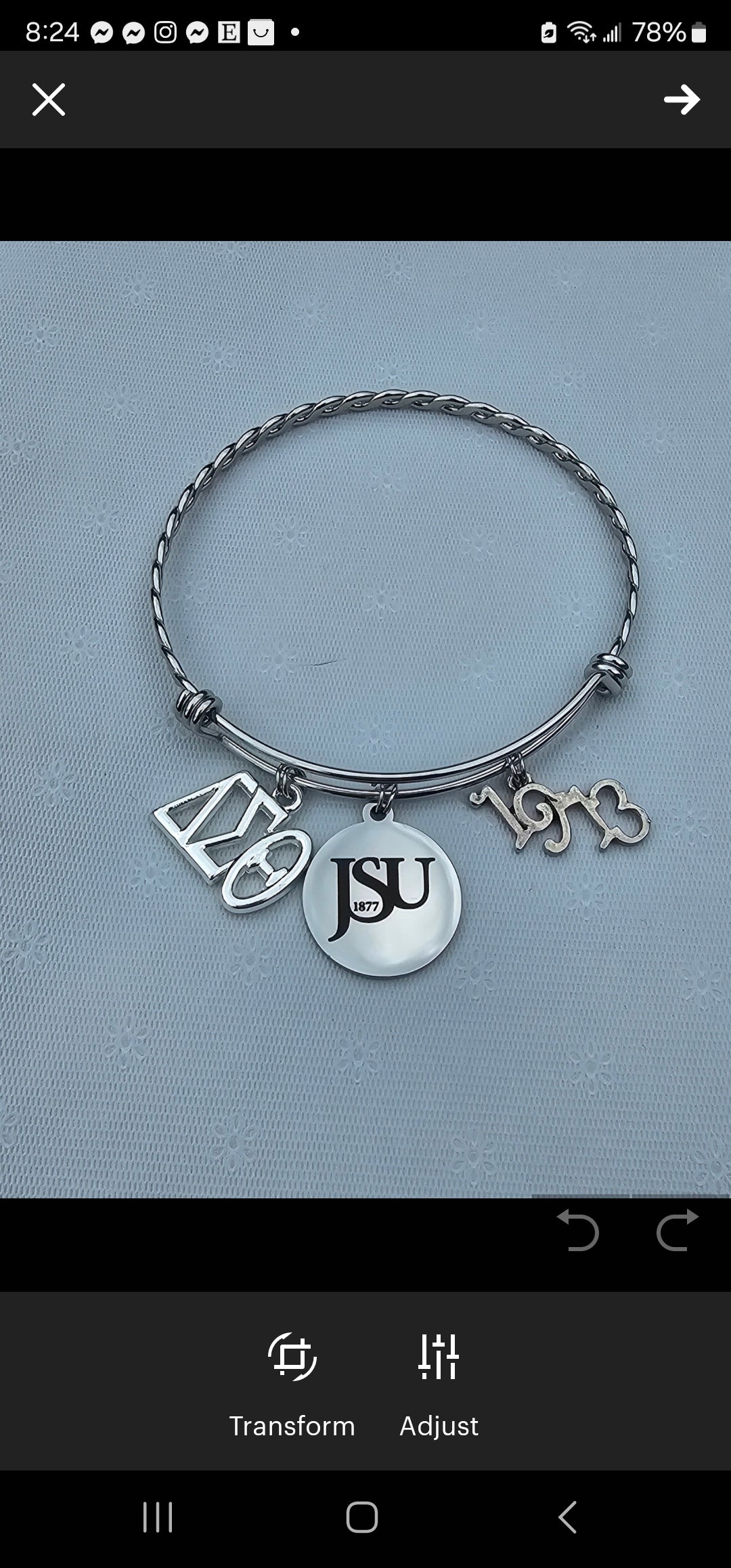 Bulk customized Southern University charm bracelets - Custom Bracelets - Custom Jewelry - Custom Gifts