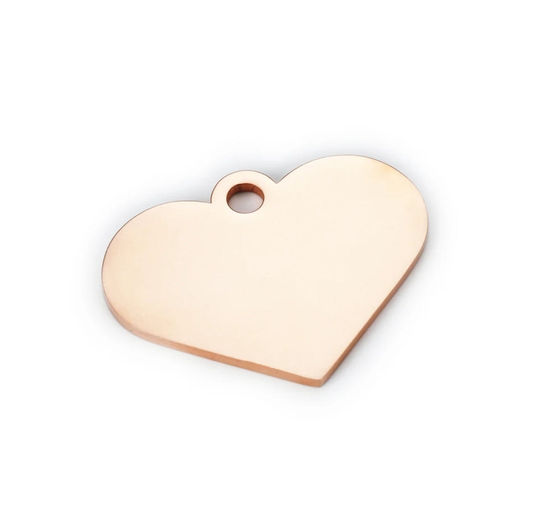 Bulk Heart Shaped Customized Charms