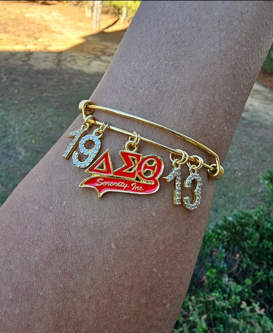 Delta 1913 Bling Bracelet - Delta Sigma Theta Bracelet - Sorority Bracelet - DST Bracelet - Delta Girl Bracelet - Sorority Jewelry - Jewelry