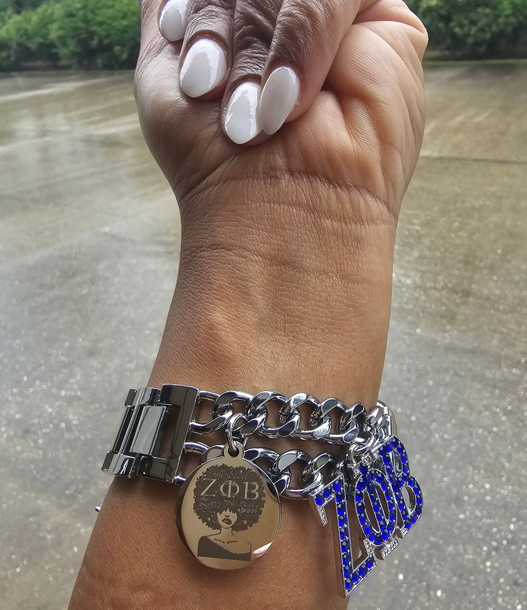 Zeta Phi Beta Custom Fit Sorority Apple Link Watch Band (Please message shop with line number if you would like added to design)