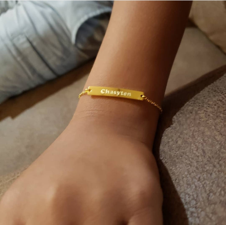 Children's Unisex Personalized Name Cuff Bracelet