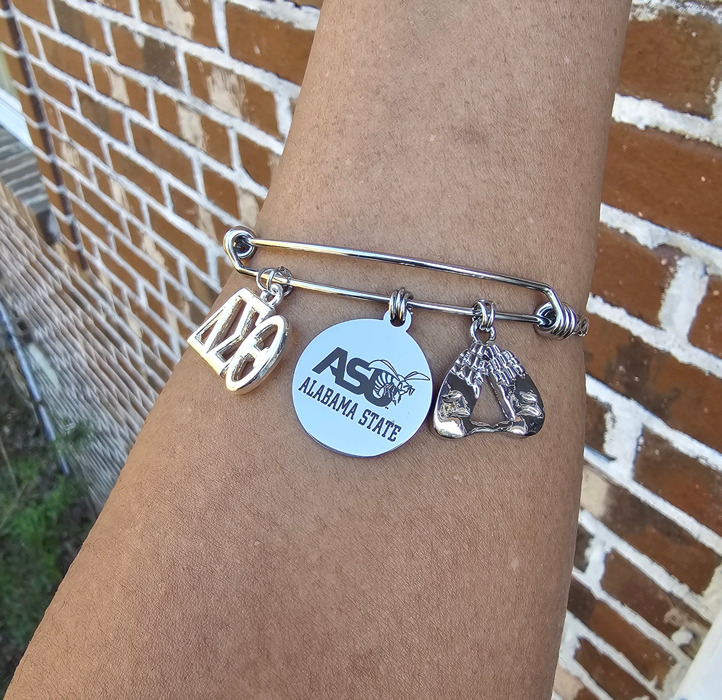 Alabama State University Delta Sigma Theta Bracelet - Silver