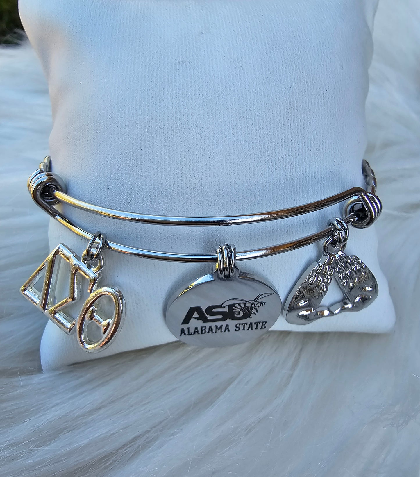 Alabama State University Delta Sigma Theta Bracelet - Silver